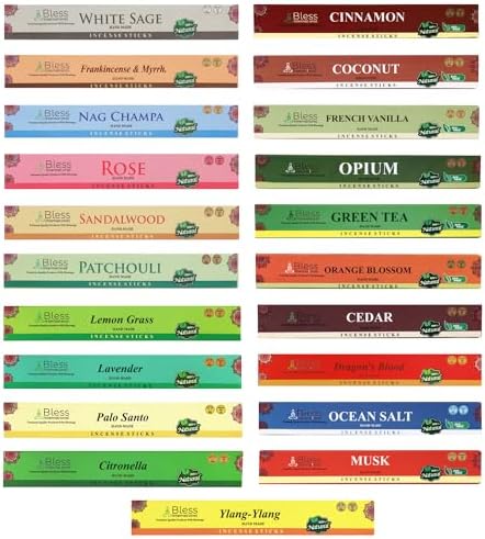 Bless International Best Assorted 21 Scents Gift Pack for Purification Relaxation Positivity Yoga Meditation