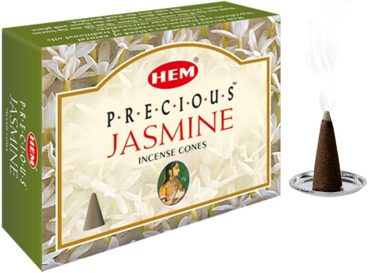 HEM Precious Jasmine Incense Cones Pack of 12