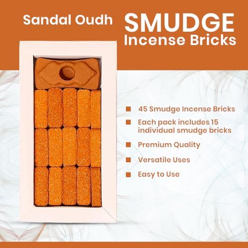 ISHOM Smudge Incense Bricks 45 Pack Combo