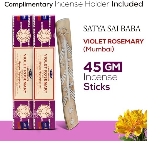 Satya Sai Baba Incense Sticks - 45g Pack with Holder