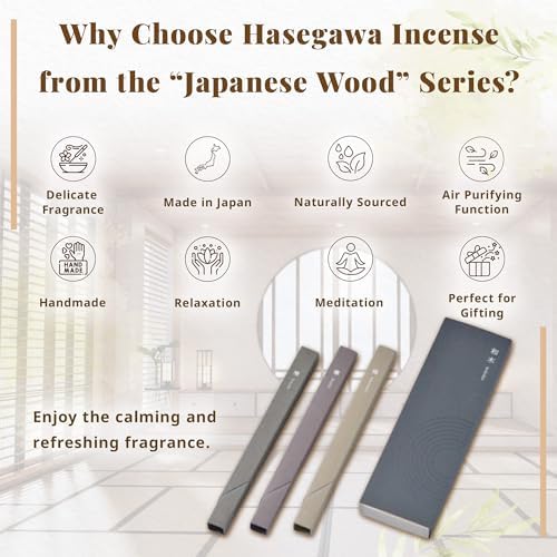 Hasegawa Japanese Wood Incense Sticks 3 Variety Pack