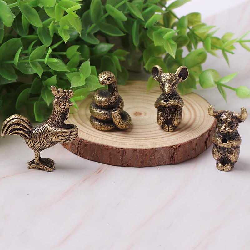 4Pcs Zodiac Incense Holders Mini Animal Stick Alloy Metal Crafts