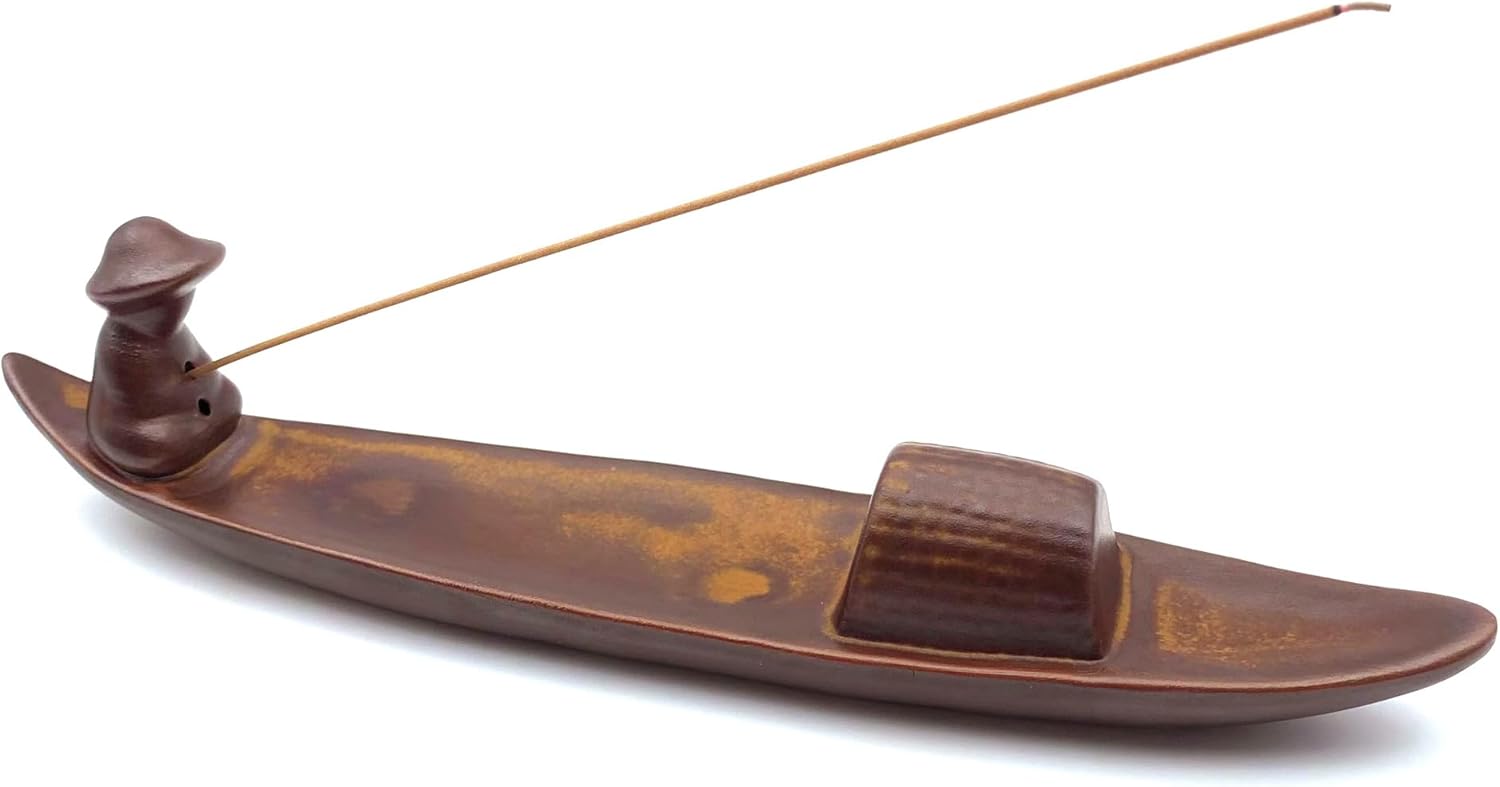 Chinese Classical Boat Incense Stick Holder Ceramic Home Decor