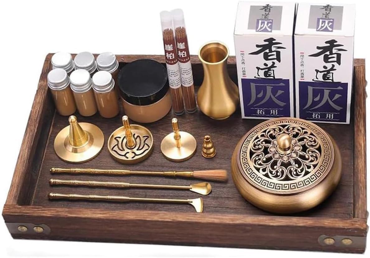 Powder Incense Burner Kit 24Pcs Pure Copper Set