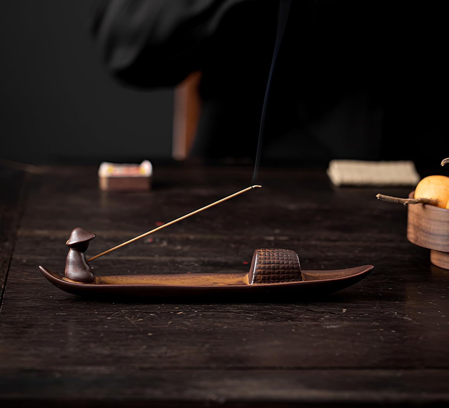 Chinese Classical Boat Incense Stick Holder Ceramic Home Decor