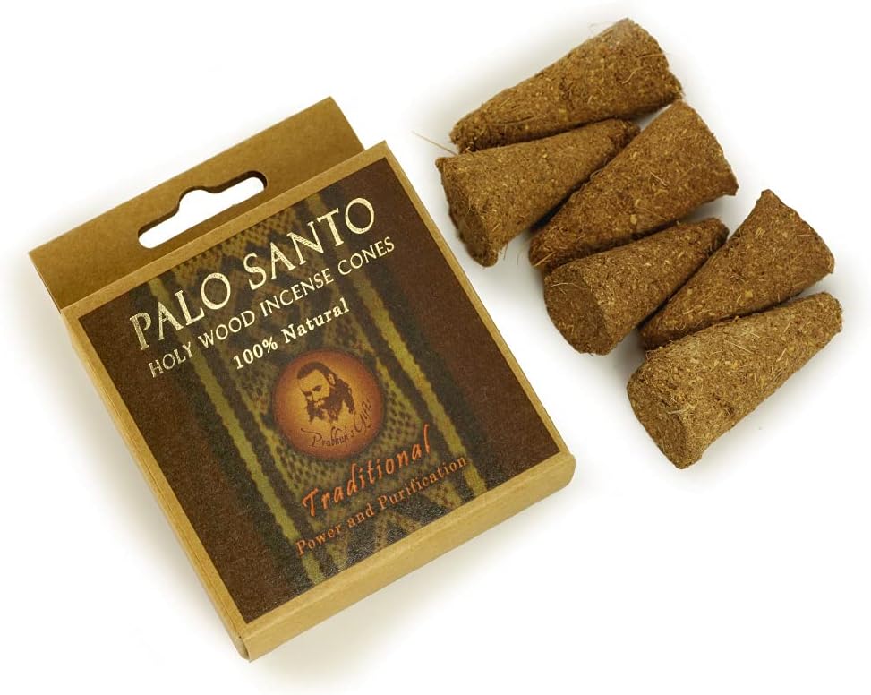 Prabhujis Gifts Palo Santo Incense Cones - 6 Pack