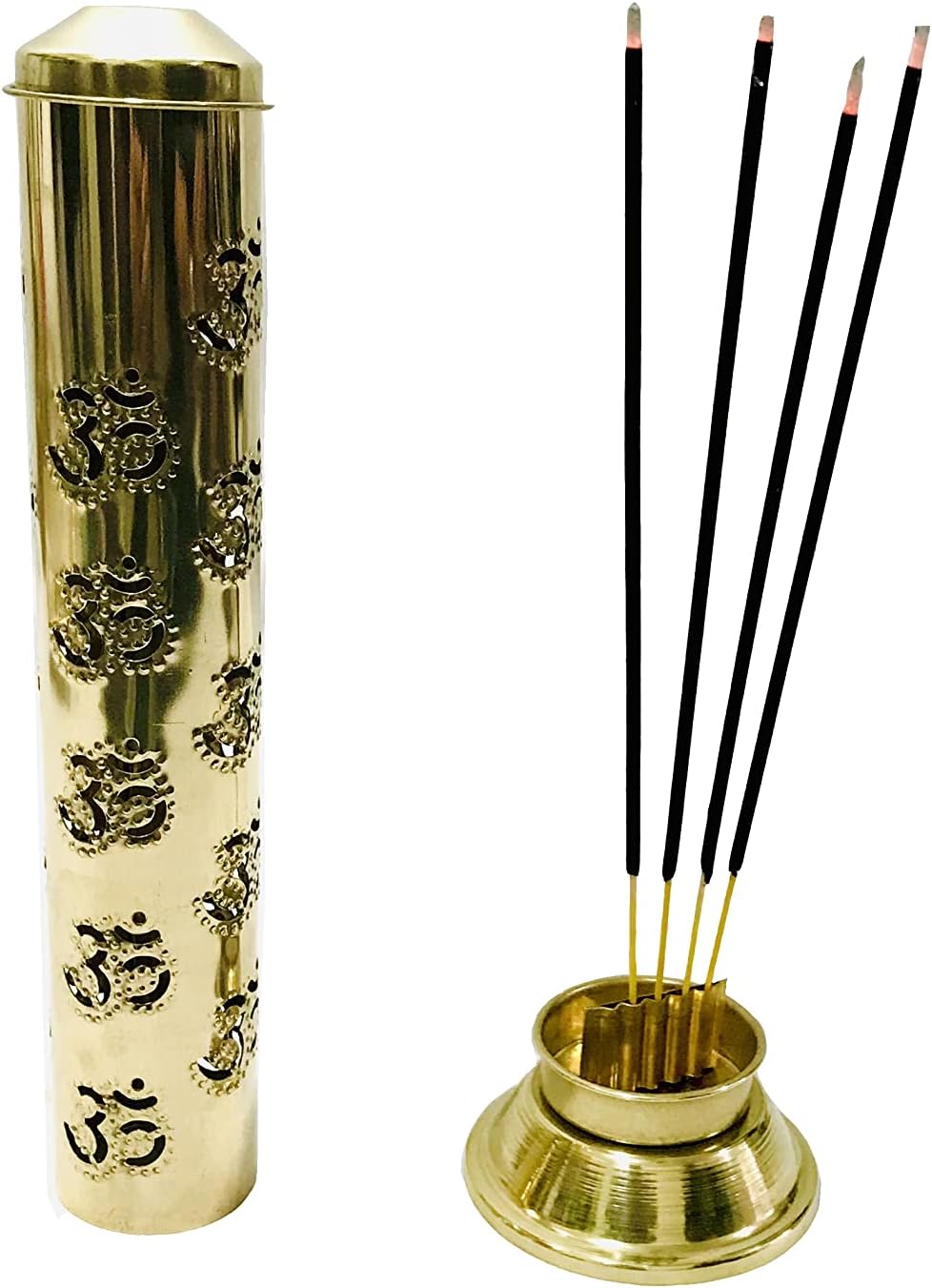 Gavya International Brass Incense Holder Stick Tower Burner Stand 102 Inch Height
