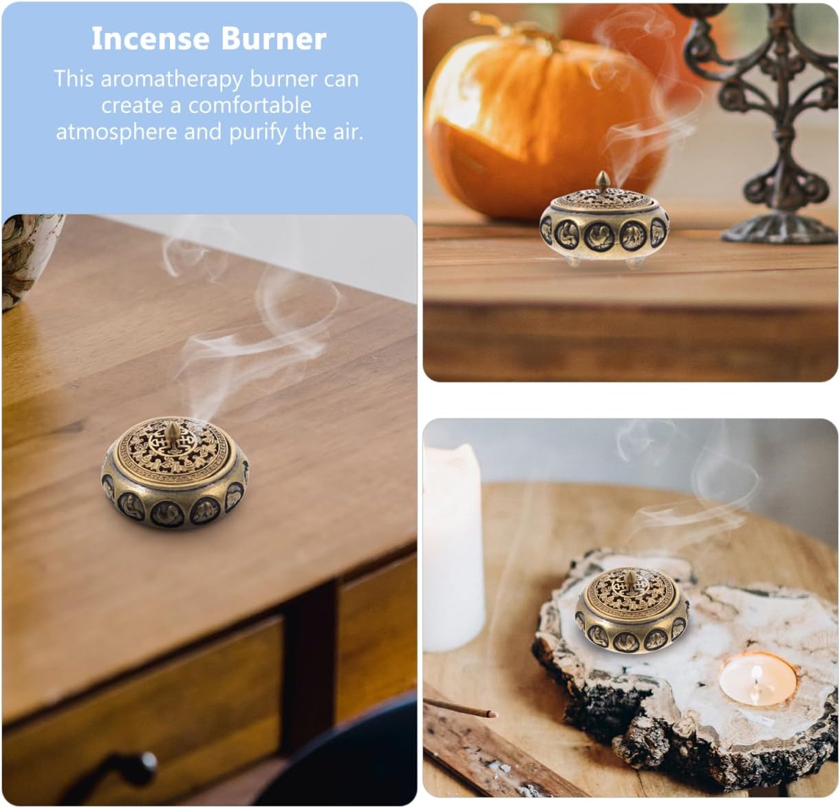 CIMAXIC Brass Chinese Zodiac Incense Burner - Decor and Aromatherapy