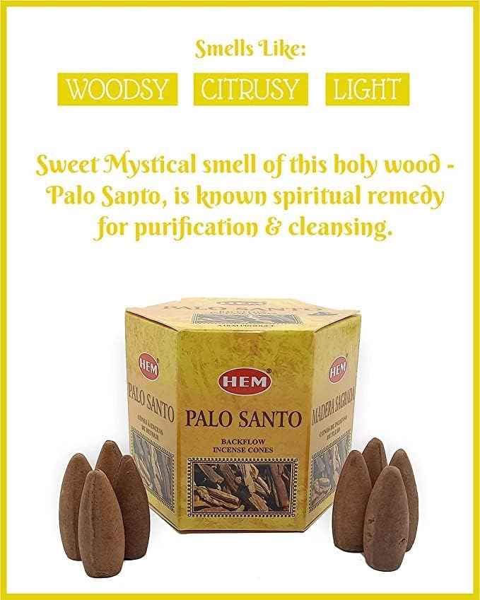 Calmveda Palo Santo Backflow Incense Cones - 40 Units