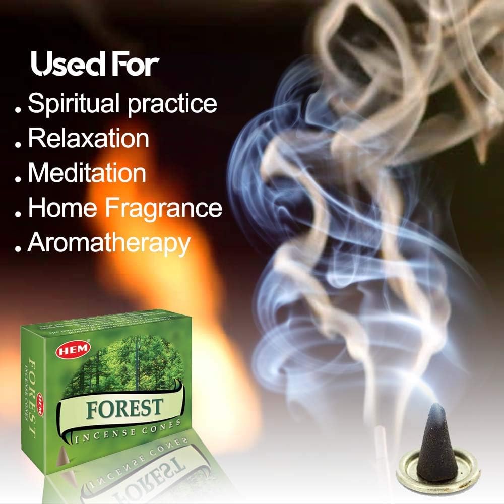 HEM Forest Pack of 12 Incense Cones Boxes 10 Each