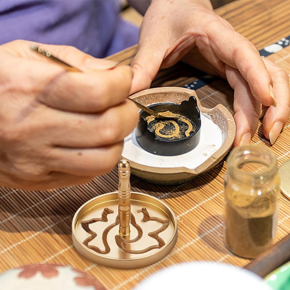 WEBEEDY 3 Pcs Brass Incense Press Set for DIY Home Fragrance