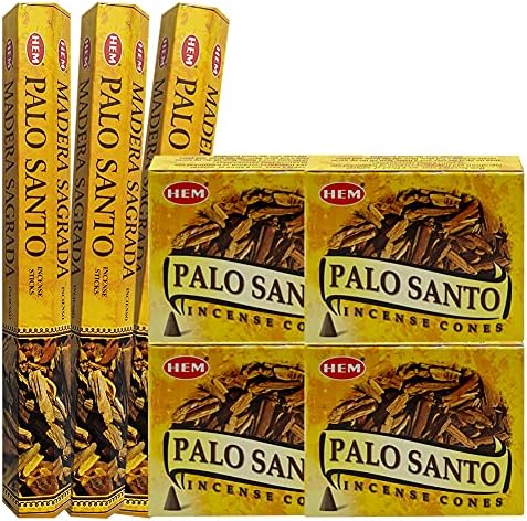 TRUMIRI Palo Santo Incense Sticks and Cones Bundle with Burner Holder