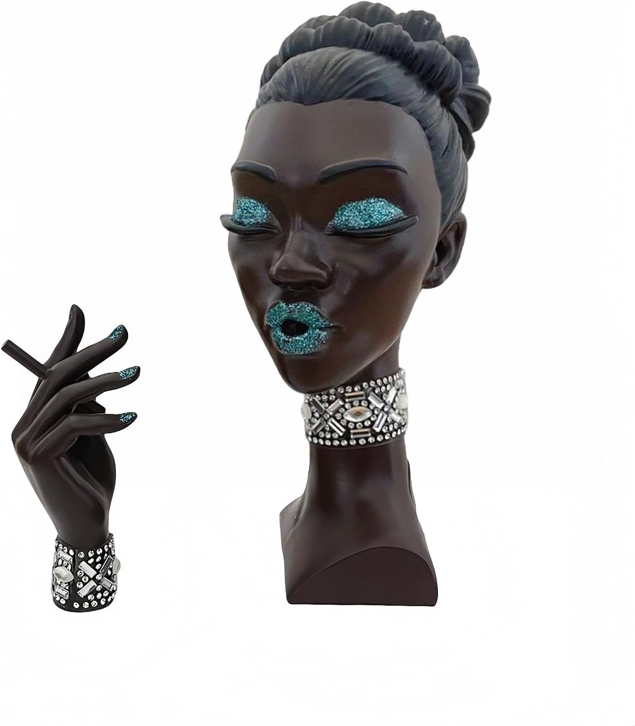Elegant Head Incense Burner for Black Woman