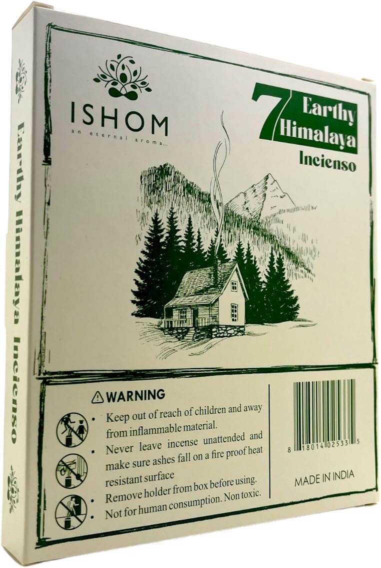 Crystalo Ishom 7 Earthy Himalayan Incense Set with Holder