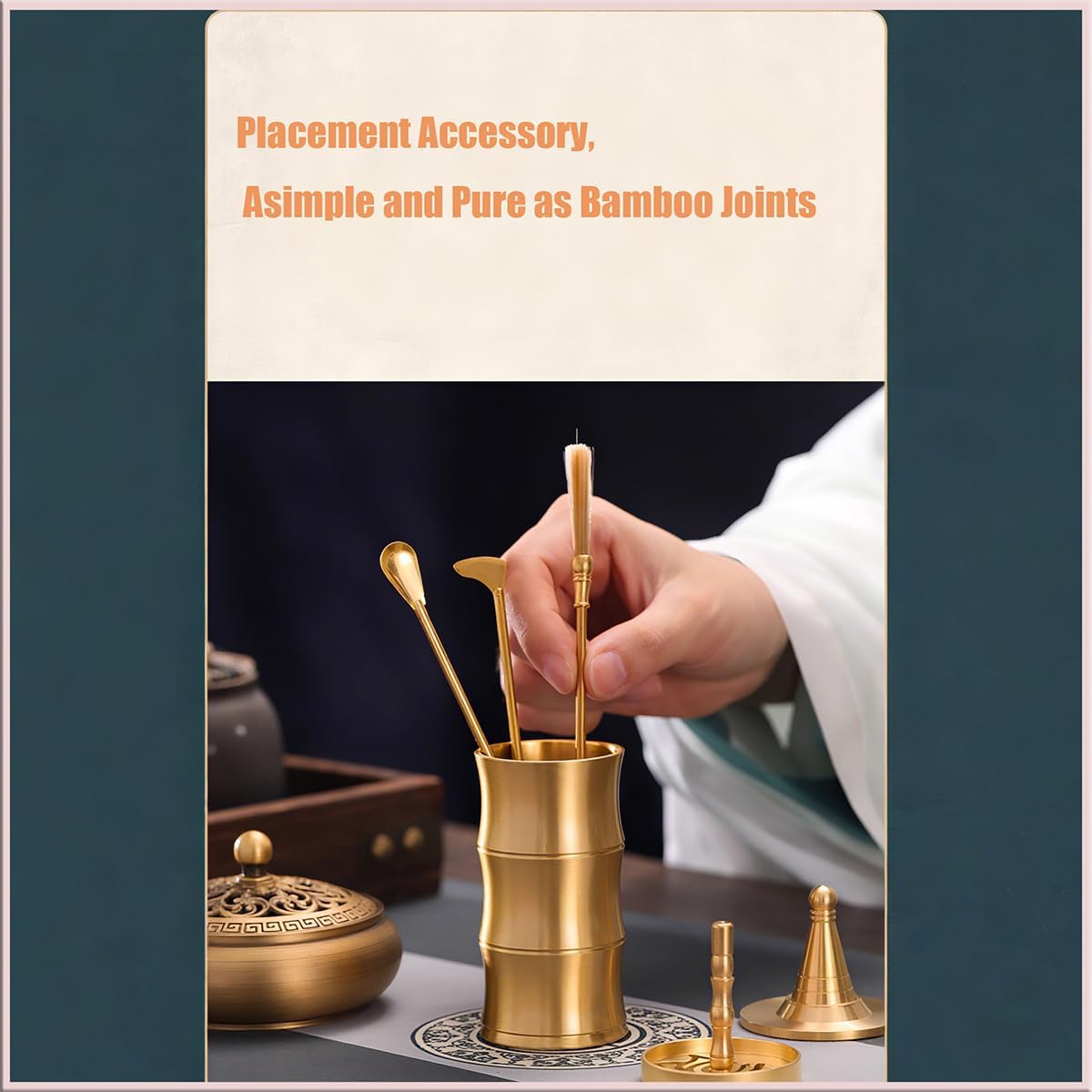 31 Pcs Brass Incense Burner Set for Yoga and Meditation