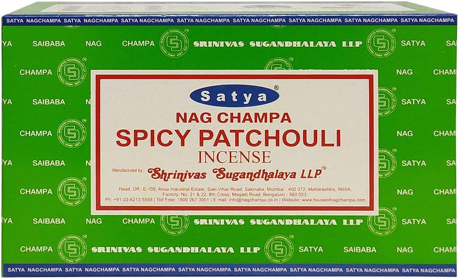 Satya Spicy Patchouli Incense Sticks Economy Pack