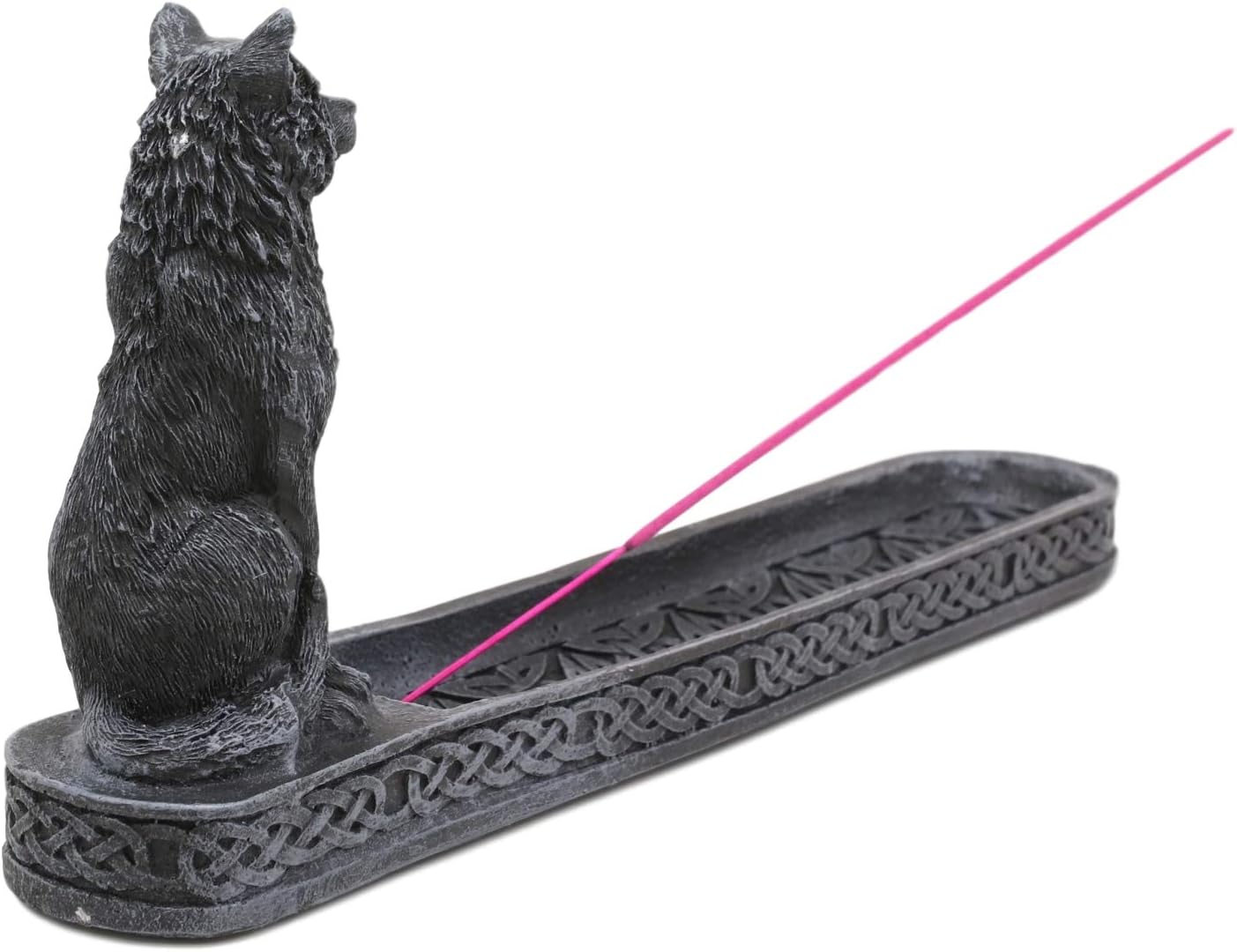 Ebros Moonlight Alpha Wolf Incense Burner Holder Figurine