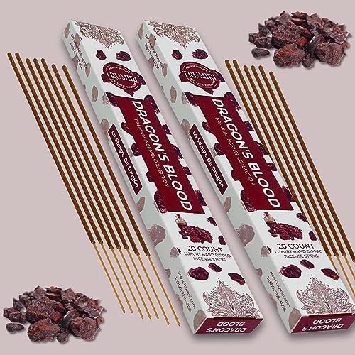 Dragons Blood Incense Sticks for Protection - 40 Sticks in Dual Pack