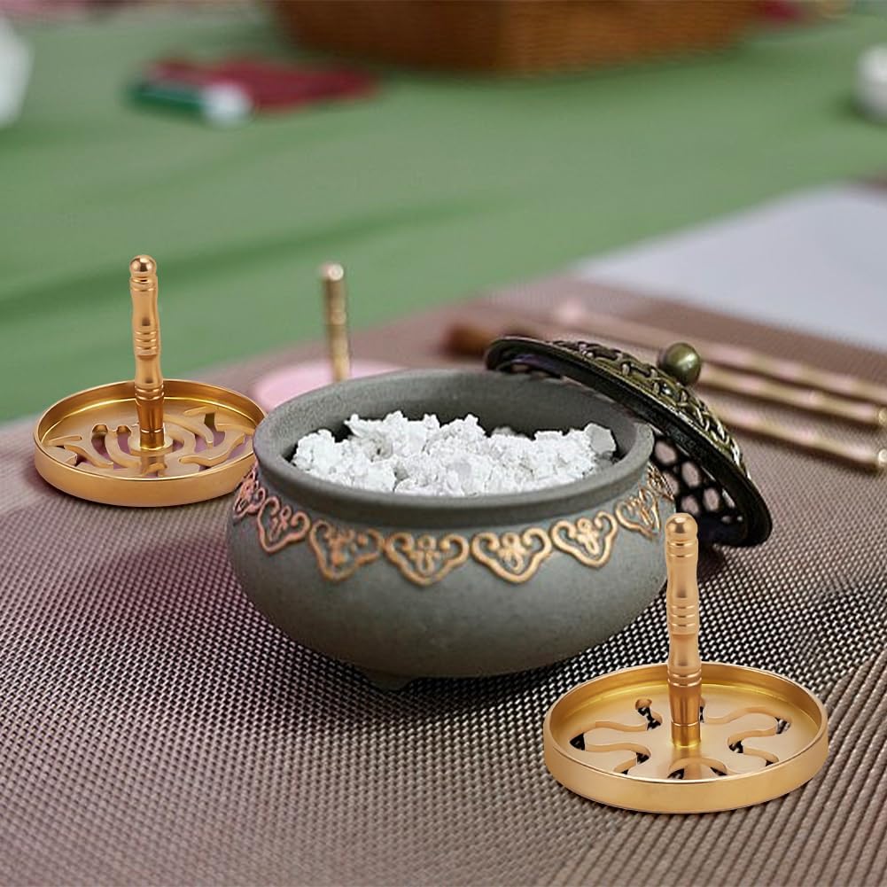 WEBEEDY 3 Pcs Brass Incense Press Set for DIY Home Fragrance