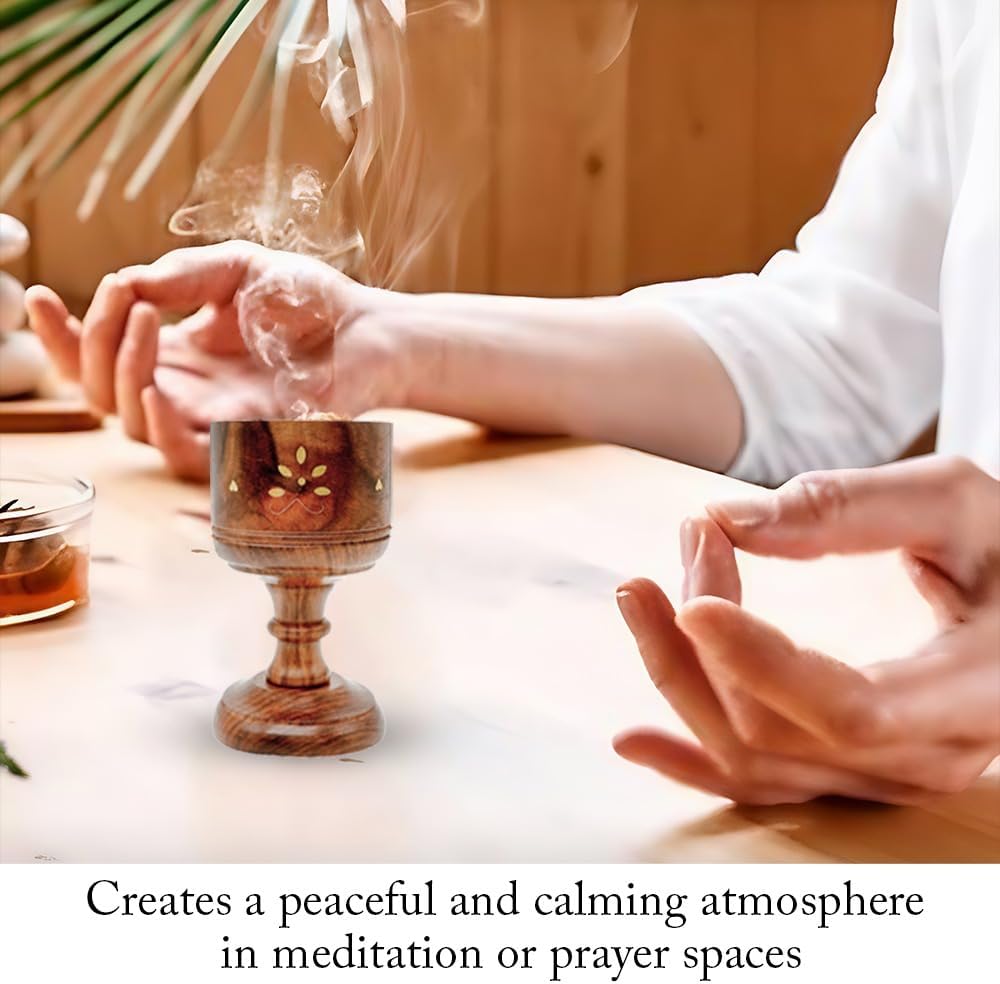 Sogra Wooden Incense Burner with Dhoop Stand