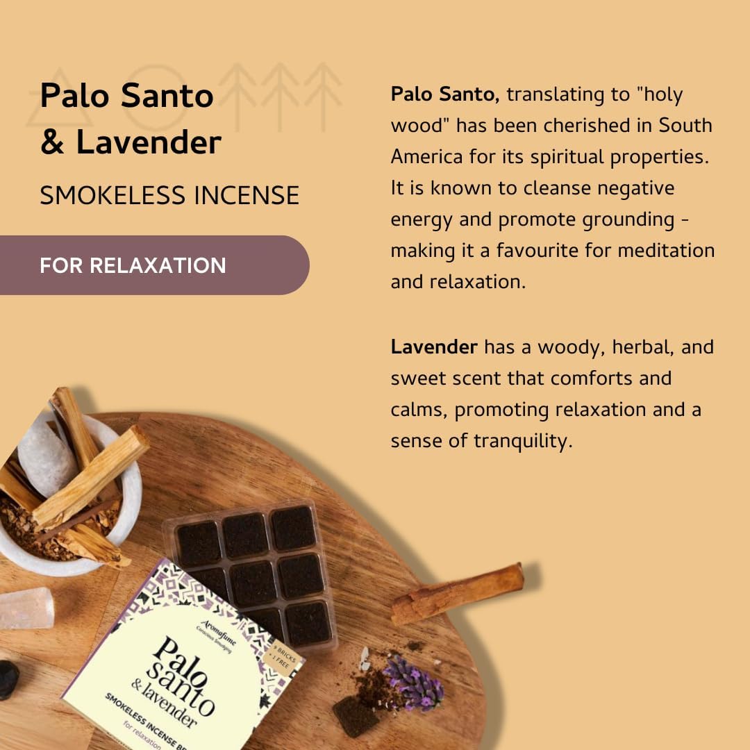 Palo Santo Lavender Smokeless Incense Bricks Refill