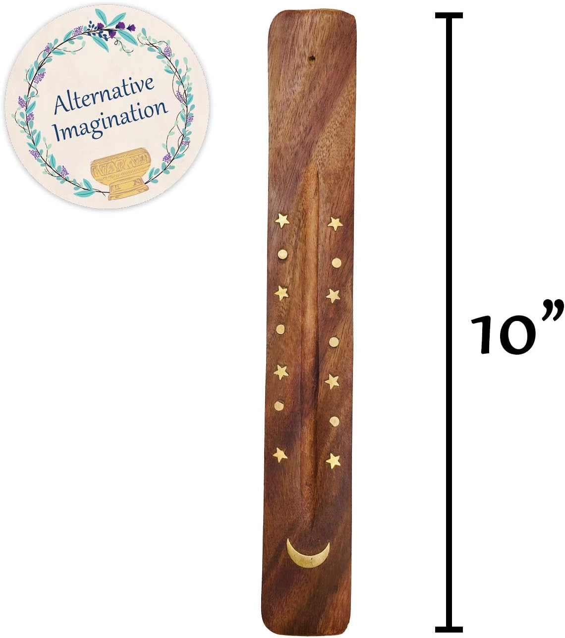 Moon and Stars Incense Holder - Celestial Design for Single Stick