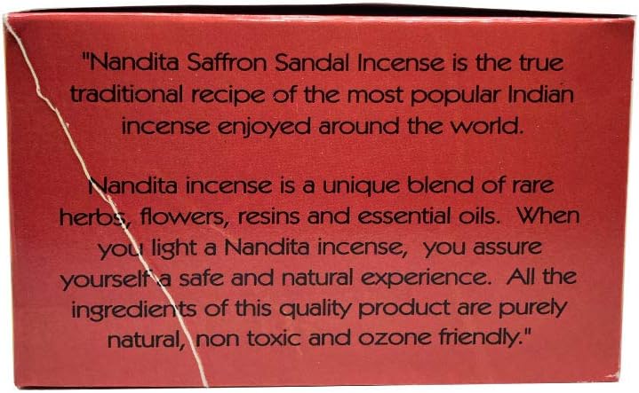 Nandita Saffron Sandal Premium Incense Sticks Pack of 3