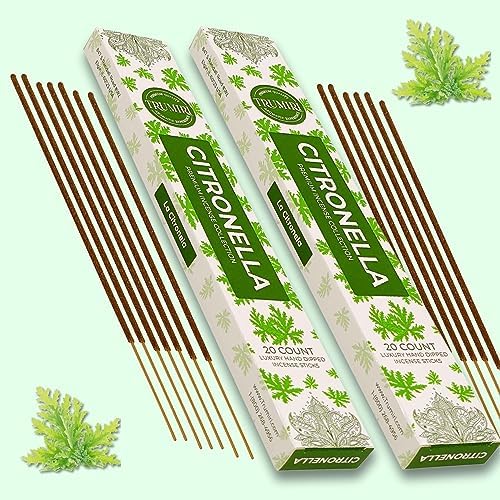Citronella Incense Sticks for Outdoor Use - 40 Pieces Dual Pack
