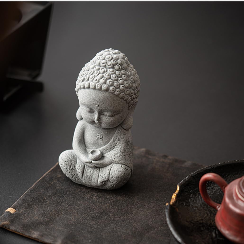 Buddha Incense Holder - Sakyamuni Blue Sandstone Burner