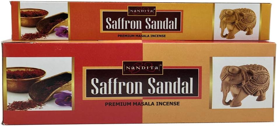 Nandita Saffron Sandal Premium Incense Sticks Pack of 3