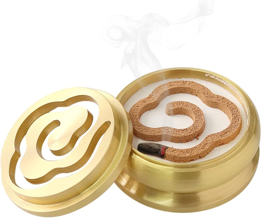 3 In 1 Mini Brass Incense Burner and Ash Press Set