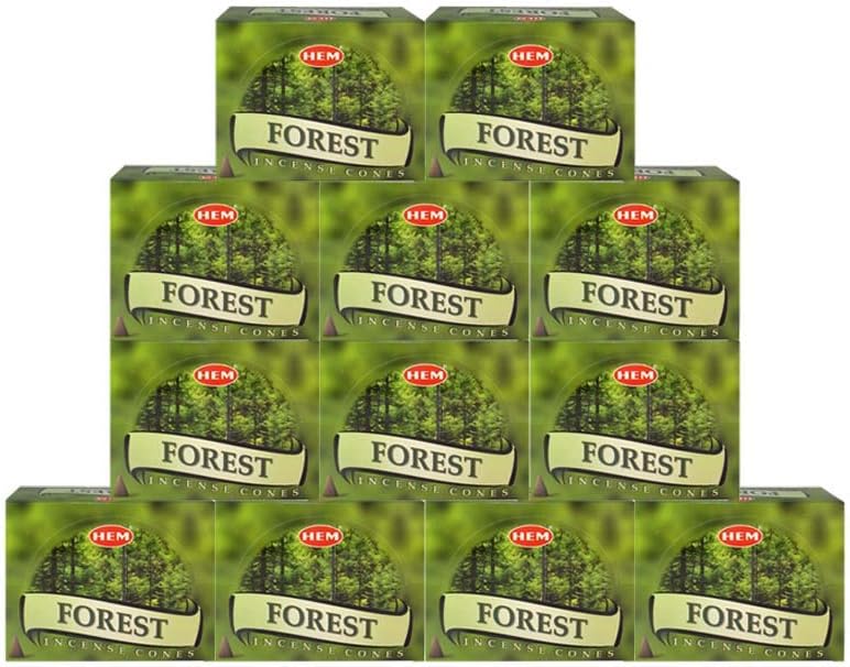 HEM Forest Pack of 12 Incense Cones Boxes 10 Each