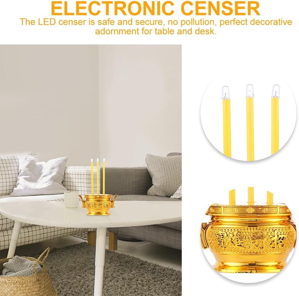 Zerodeko LED Electronic Incense Burner Bowl