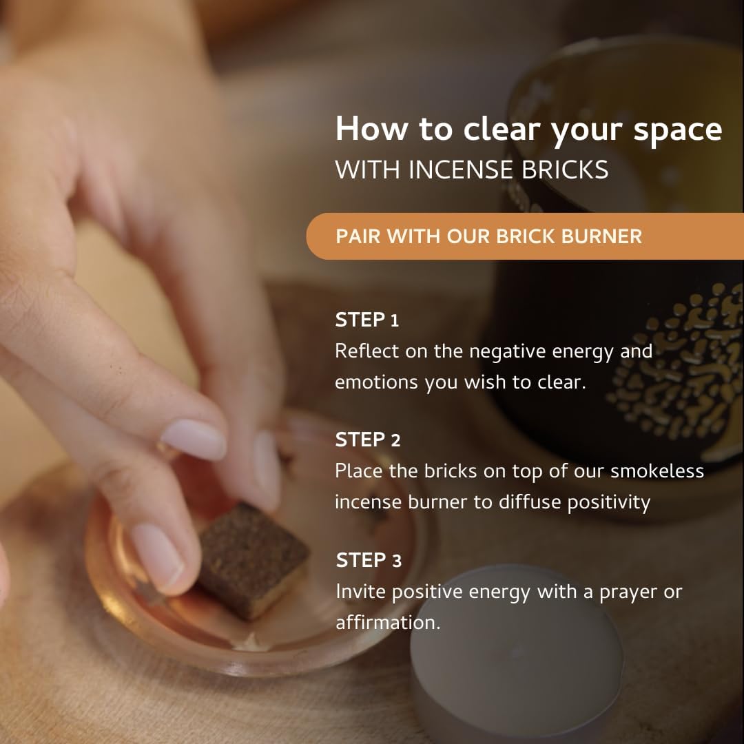 Palo Santo Cinnamon Smokeless Incense Bricks Refill 3x9 Bricks Aromatherapy Smudging Natural Air Fresheners