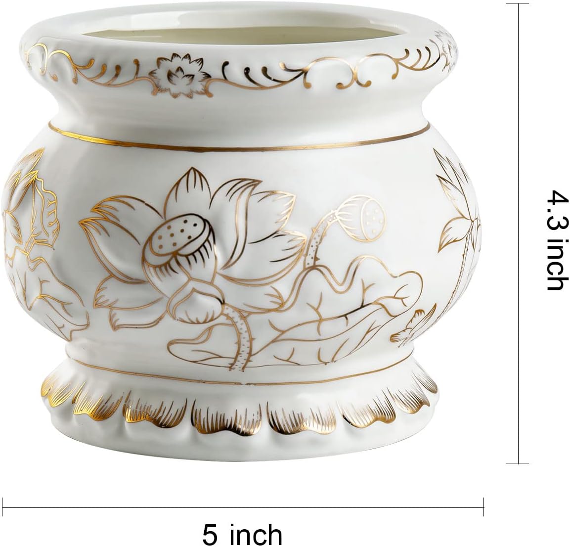 Houlu Small Ceramic Incense Burner for Buddha Worship