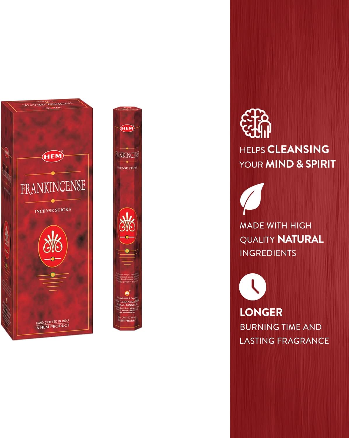 HEM Frankincense Incense 6 Packs 120 Sticks