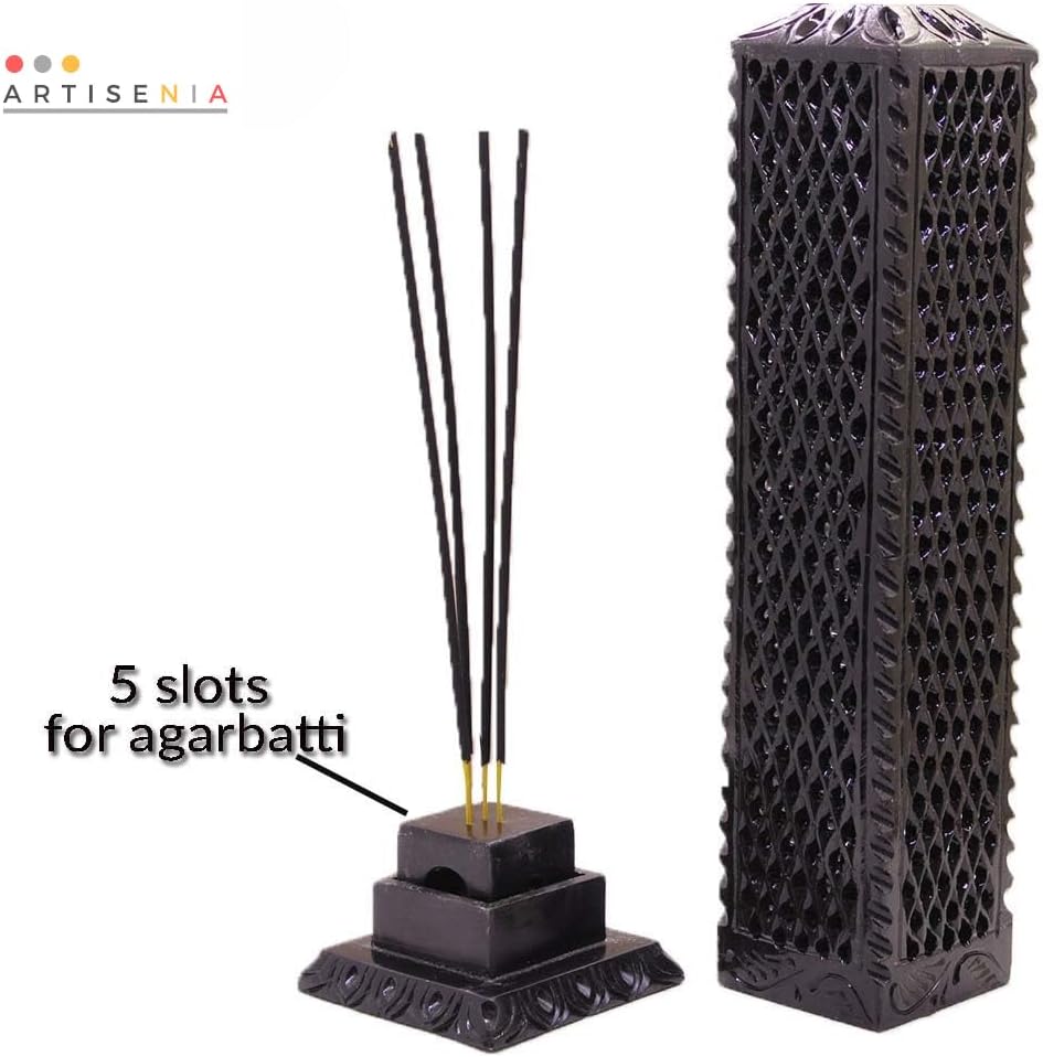 Handmade Soapstone Incense Stick Tower Holder