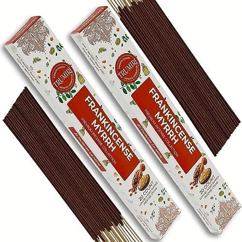 Frankincense and Myrrh Incense Sticks - 40 Sticks in Dual Pack