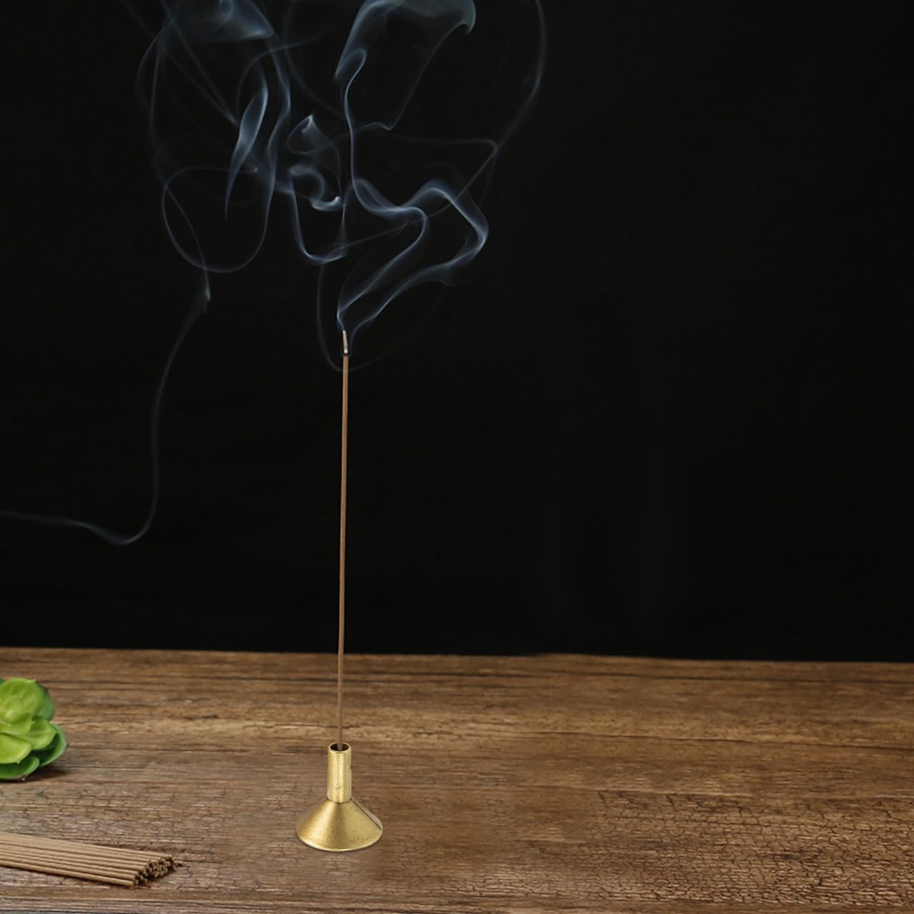 HANABASS 50PCS Brass Incense Holder for Home Decor Meditation Yoga Room Fragrance Decoration