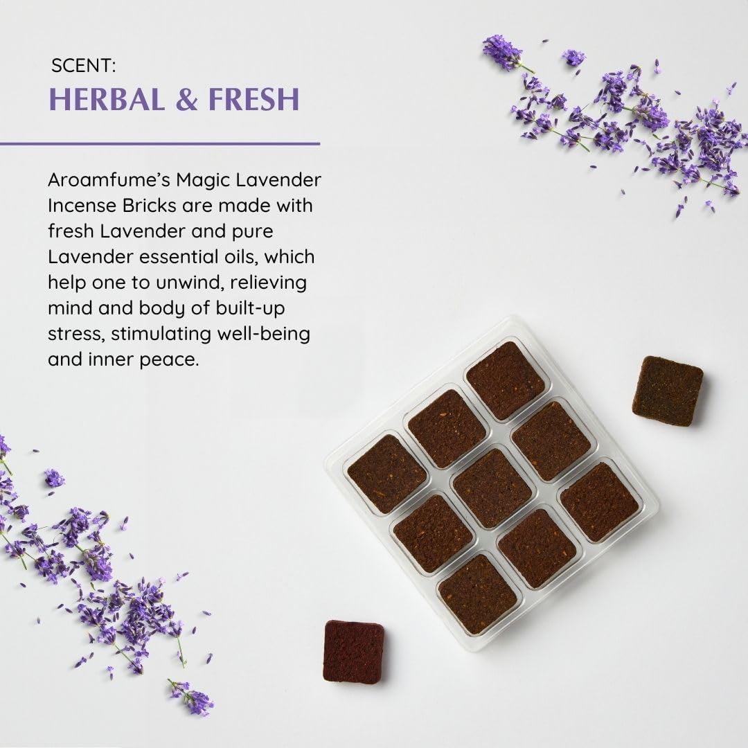 Magic Lavender Incense Bricks Refill Pack 3x9 by Aromafume