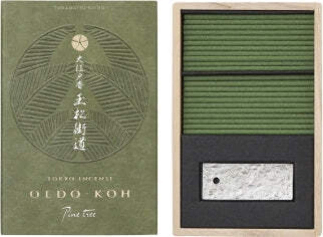 OEDO-KOH Pine Tree Incense 60 Sticks with Holder by NIPPON KODO