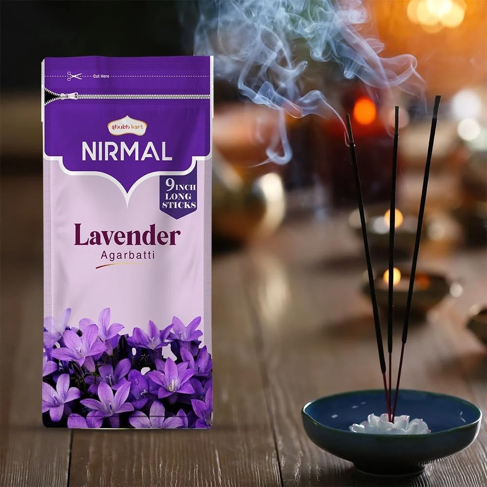 Shubhkart Nirmal Lavender Incense Sticks - 200 Sticks Pack of 2