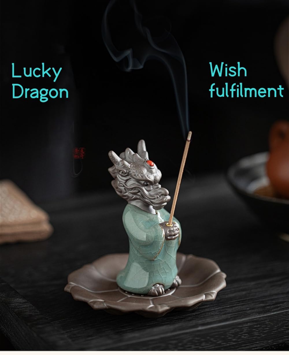 Lucky Dragon Incense Holder with 30 Sticks