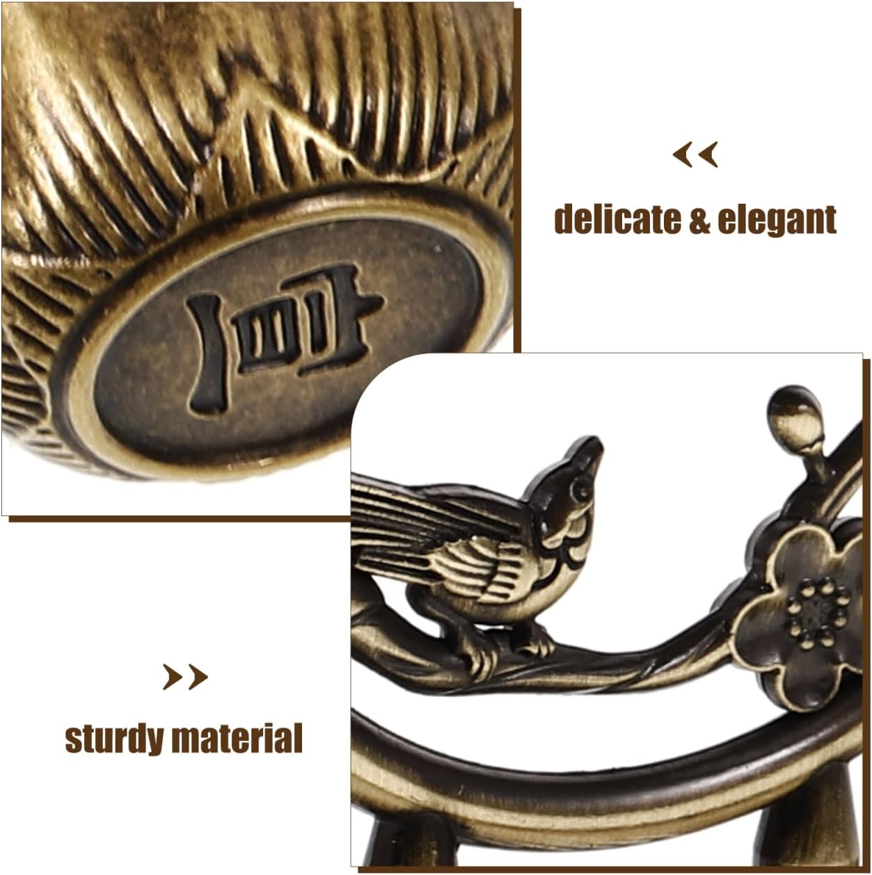 Homoyoyo Mini Hanging Incense Burner Vintage Alloy Censer with Chain Decorative Lotus Ball for Home Meditation