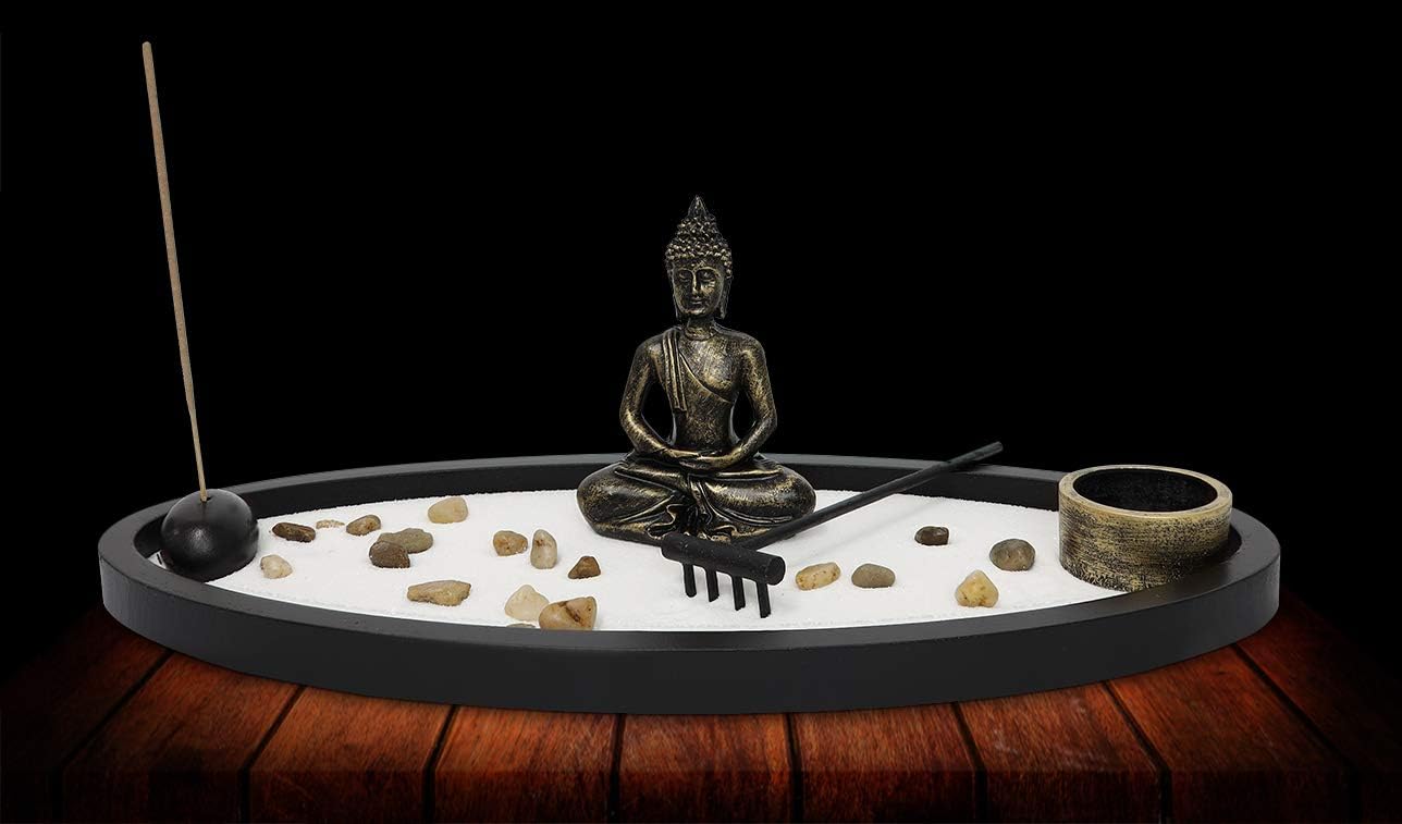 Basic Fundamentals Zen Garden Kit Decor for Home Office Desk