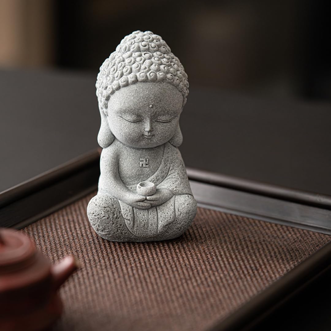 Buddha Incense Holder - Sakyamuni Blue Sandstone Burner