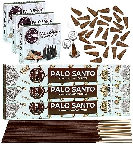 TRUMIRI Palo Santo Incense Sticks Cones Combo Pack