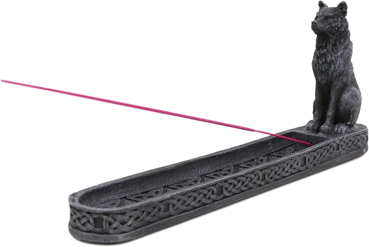 Ebros Moonlight Alpha Wolf Incense Burner Holder Figurine