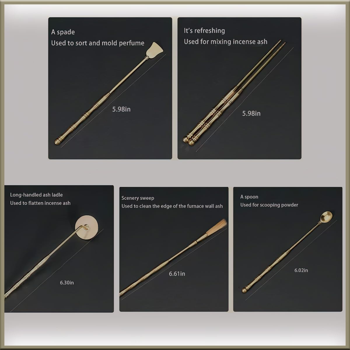 31 Pcs Brass Incense Burner Set for Yoga and Meditation