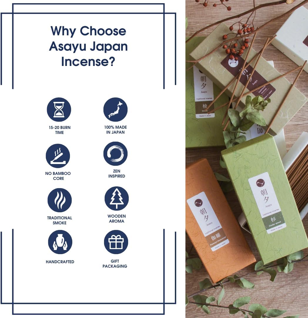 Asayu Japan Traditional Incense Sticks - Reflection Set